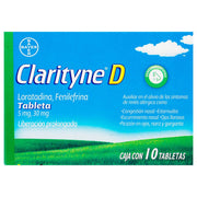 Clarityne-D 5Mg/30Mg Con 10 Tabletas (Loratadina/Fenilefrina) - WeCare Pharma