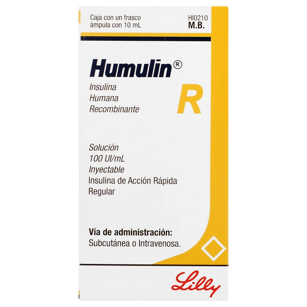 Humulin R Frasco 100Unid/Ml 10Ml Ampulas (Insulina Humana Recombinante ...