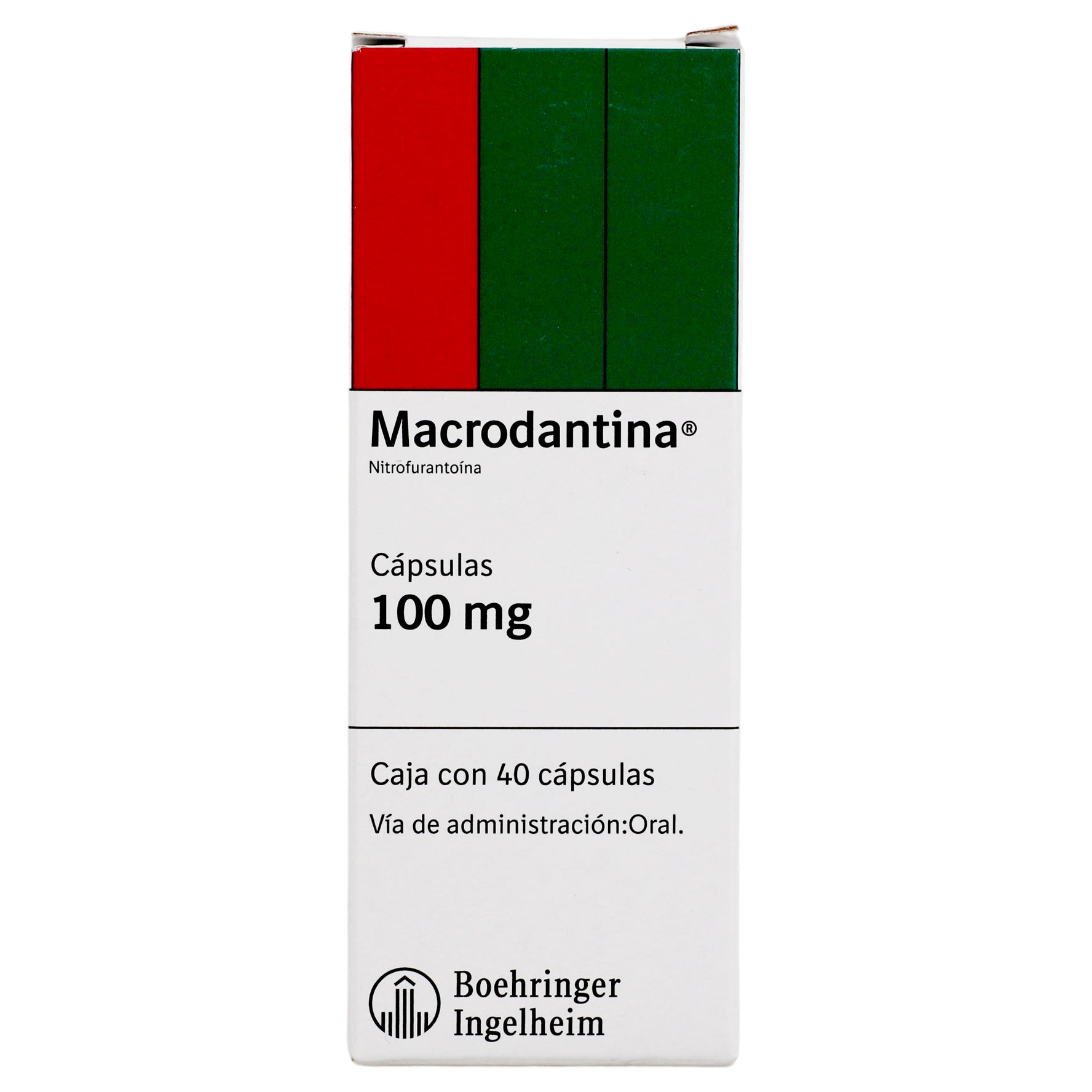 Macrodantina 100Mg Con 40 Capsulas (Nitrofurantoina) 1 - 7501037950526