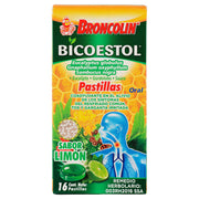 Broncolin Bicoestol Pastillas 2.5G Con 16 Limon (Eucaliptus Globulus/Gnaphalium/Sambucus Nigra) - WeCare Pharma