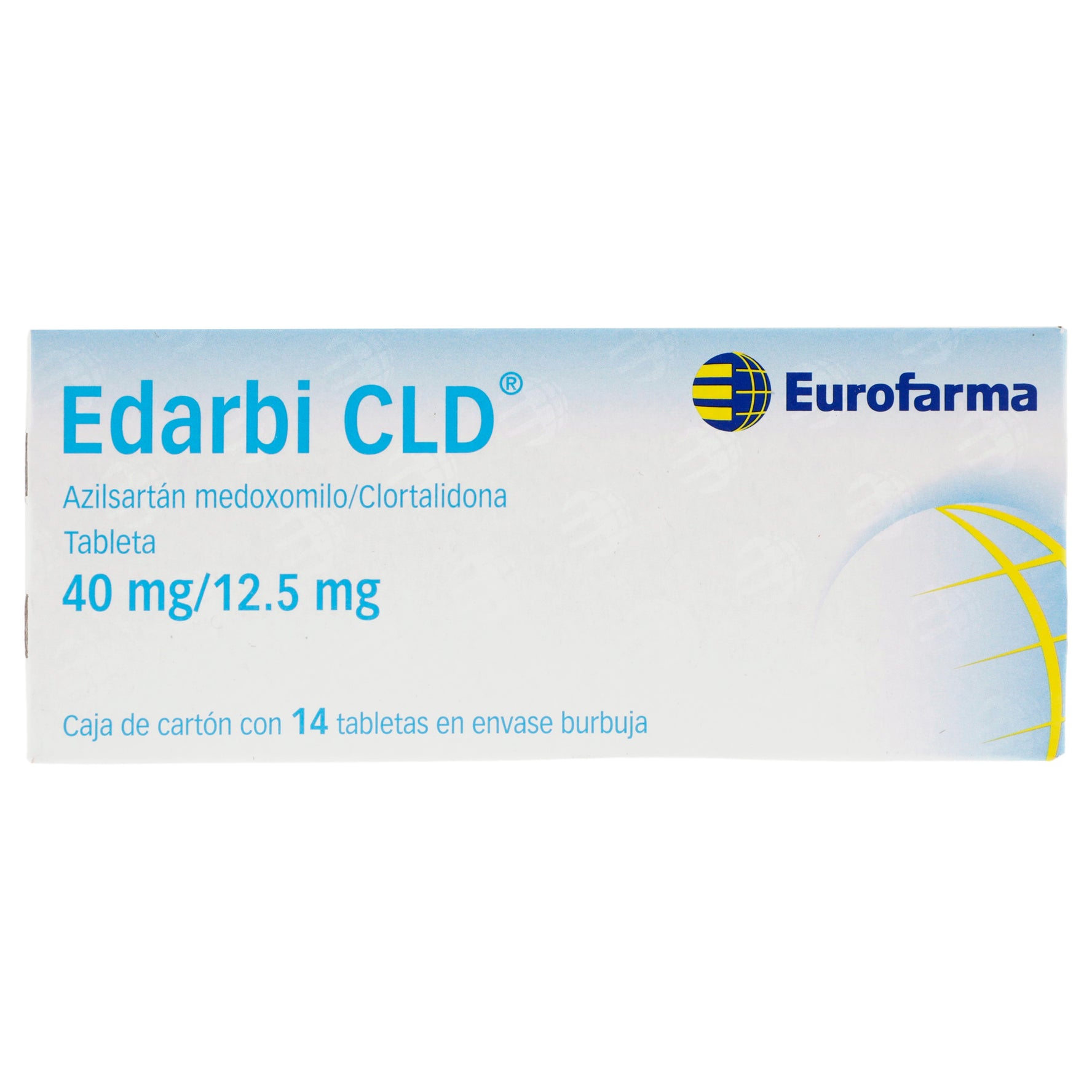 Edarbi Cld 40Mg/12.5Mg Con 14 Tabletas (Azilsartan Medoxomilo/Clortalidona) 1 - 7891317019662