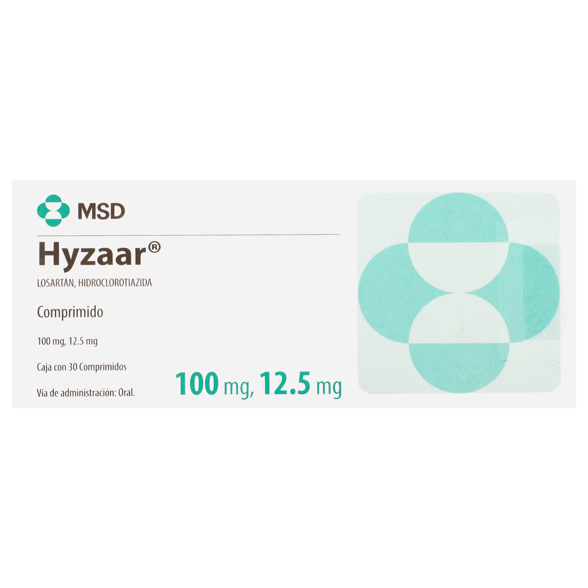 Hyzaar 100Mg/12.5Mg Con 30 Comprimidos (Losartan/Hidroclorotiazida) 1 - 7501326007368