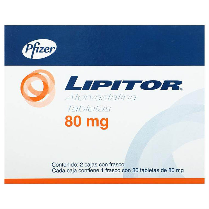 Lipitor 80Mg Con 30+30 Tabletas (Atorvastatina) - WeCare Pharma