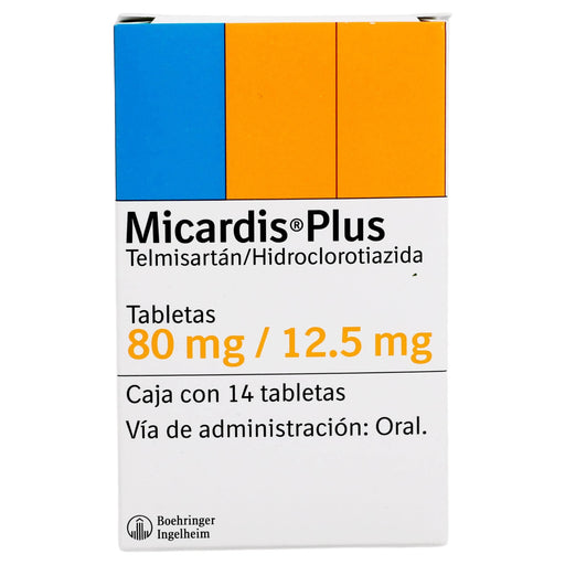 Micardis Plus 80Mg/12.5Mg Con 14 Tabletas (Telmisartan/Hidroclorotiazida) - WeCare Pharma