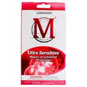 Condón M-Force Ultra Sensibles Con 3 - WeCare Pharma