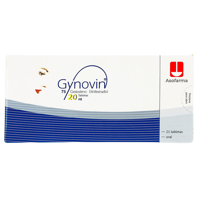 Gynovin (Gestodeno/Etinilestradiol) Tabletas 75Mcg/20Mcg Con 21 - WeCare Pharma