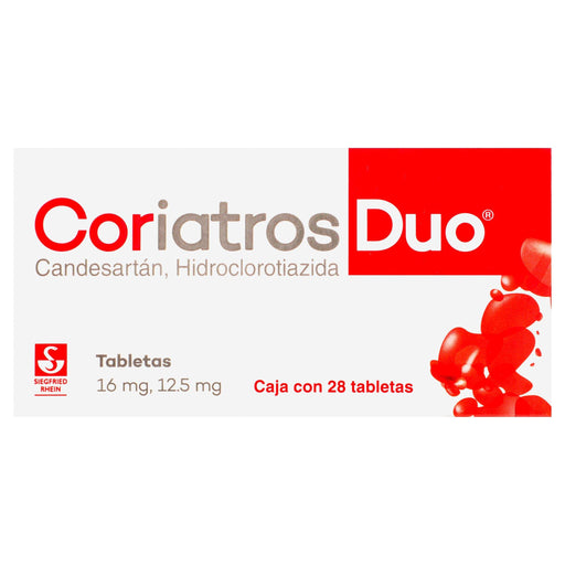 Coriatros Duo 16Mg/12.5Mg Con 28 Tabletas (Candesartan/Hidroclorotiazida) - WeCare Pharma