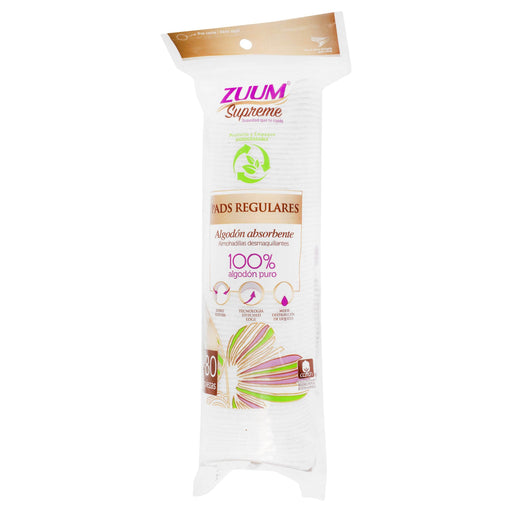 Pads Facial Algodón Zuum Con 80 - WeCare Pharma