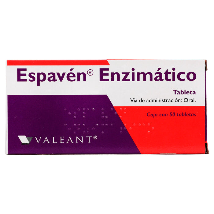 Espaven Enzimatico 130Mg/50Mg Con 50 Tabletas (Dimeticona/Aspegilius/Bilis Bovina/Celulasa) 1 - 7501122963028