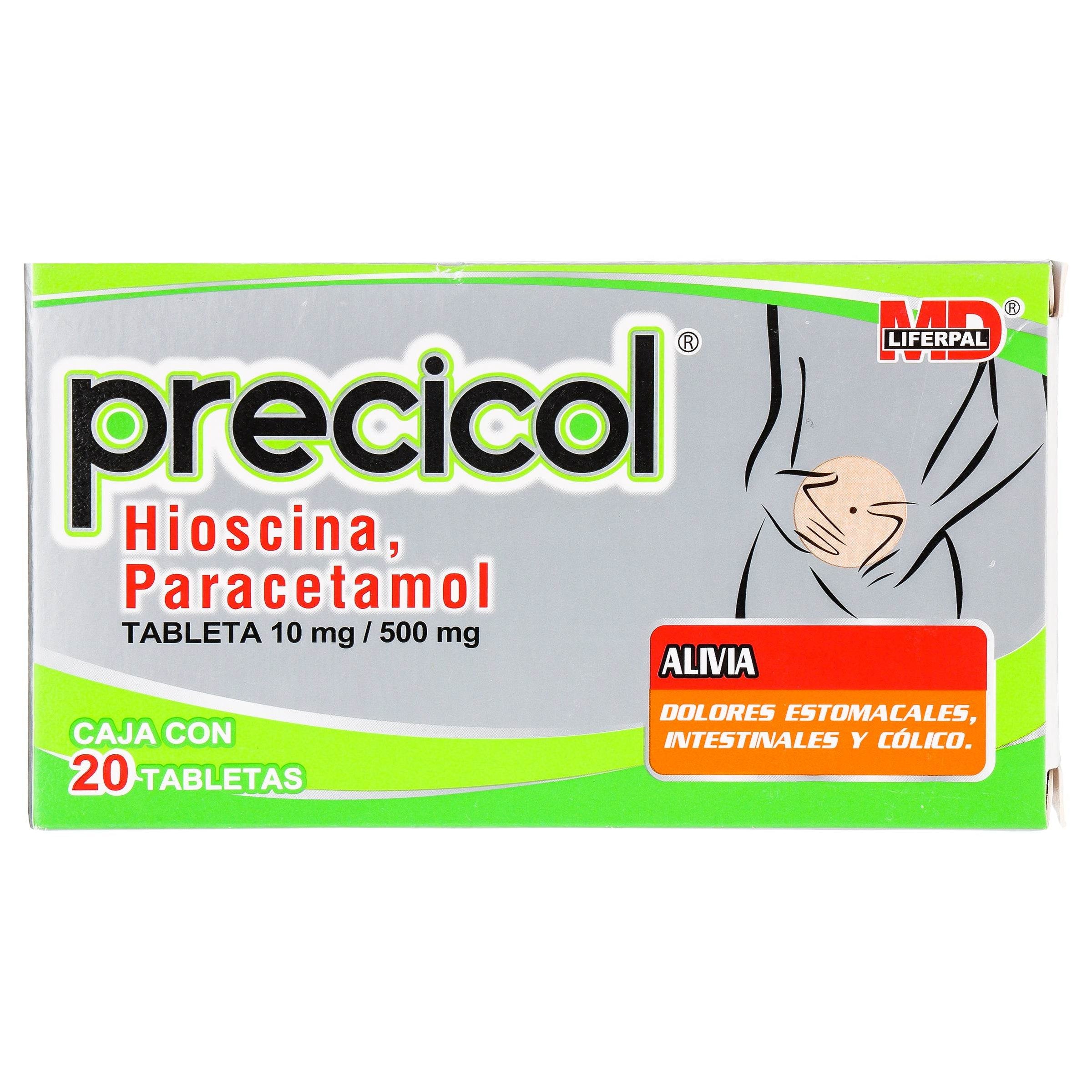 Precicol Precicol 10Mg/500Mg Con 20 Tabletas (Hioscina/Paracetamol) — WeCare Pharma