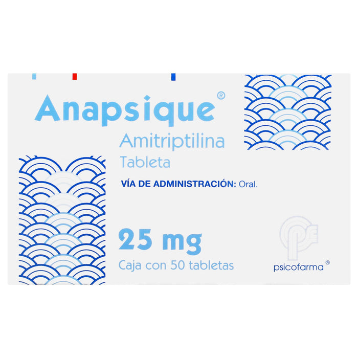 Anapsique (Amitriptilina) Tabletas 25Mg Con 50 - WeCare Pharma