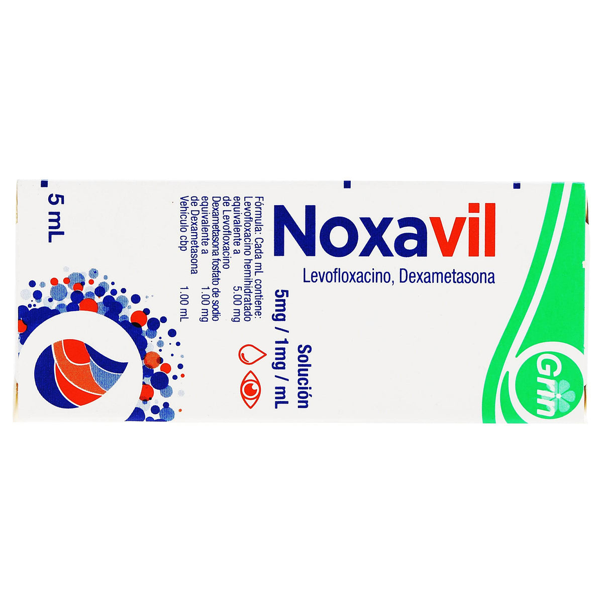 Noxavil Gotas 5Mg/1Mg/Ml 5Ml (Levofloxacino/Dexametasona) — WeCare Pharma