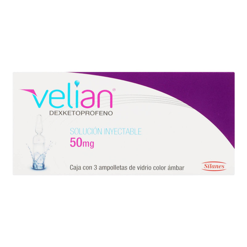 Velian 50Mg/2Ml Con 3 Ampulas (Dexketoprofeno) - WeCare Pharma