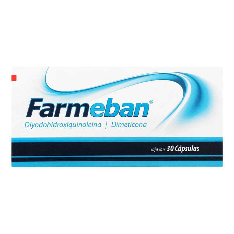 Farmeban 500Mg/100Mg Con 30 Capsulas (Diyodohidroxiquinoleina/Dimeticona) - WeCare Pharma