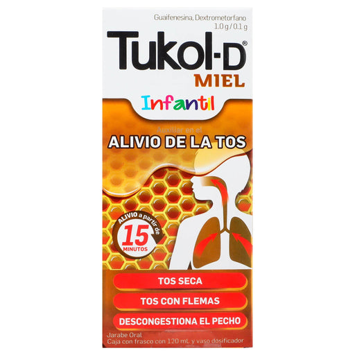Tukol-D Miel Infantil Jarabe 1G/0.1G 120Ml (Guaifrenesina/Dextrometorfano) - WeCare Pharma