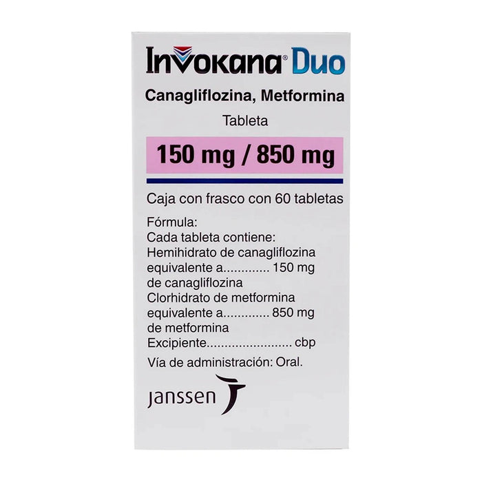 Invokana Duo 150Mg/850Mg Con 60 Tabletas (Canagliflozina/Metformina) - WeCare Pharma