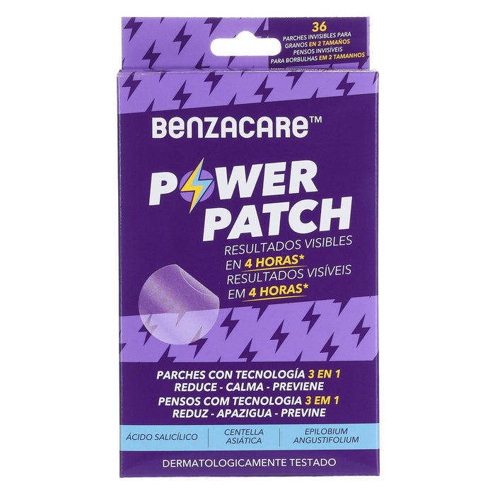 Benzacare (Acido Salicilico) Power Patch Anti Acne Minimizador Con 36 - WeCare Pharma
