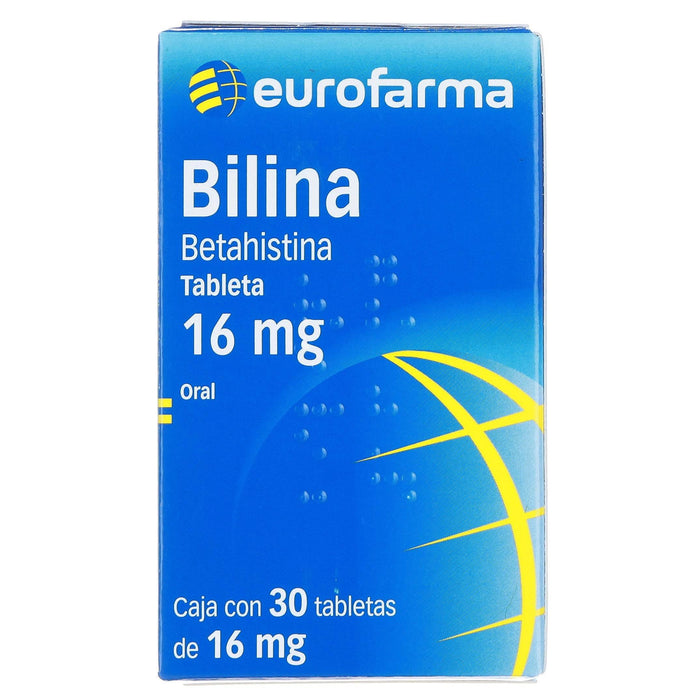 Bilina (Betahistina) Tabletas 16Mg Con 30 - WeCare Pharma