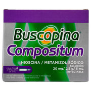 Buscapina Compositum 20Mg/2.5G/5Ml Con 3 Ampulas (Hioscina/Metamizol) - WeCare Pharma