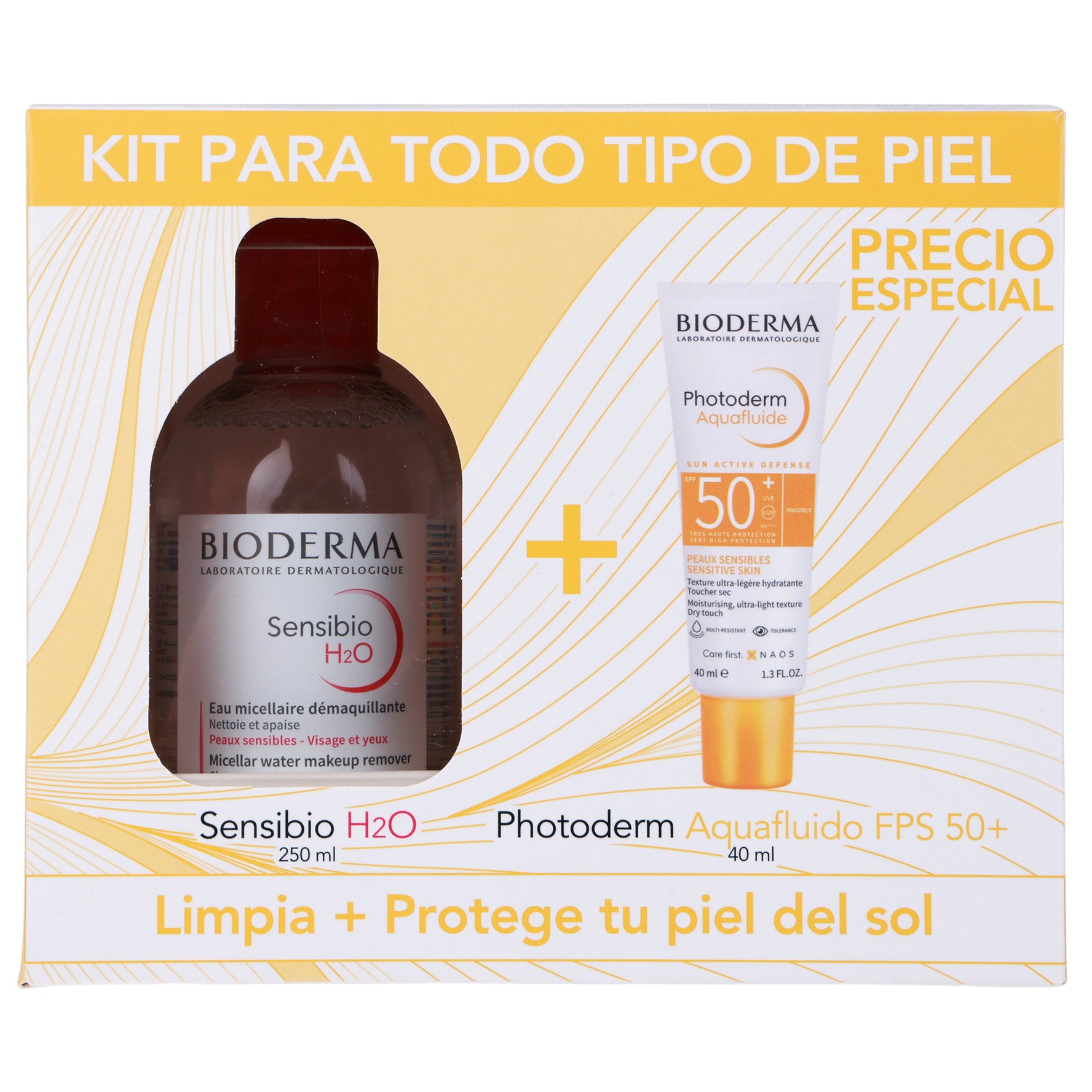 Bioderma Kit Pothoderm Aquafluide Fps50+ Sensibio H2O 250Ml 1 - 7506307514675