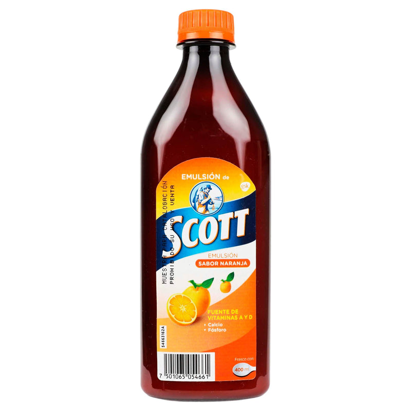 Emulsion Scoott Frasco 400Ml Naranja (Vitaminas/Minerales) - WeCare Pharma