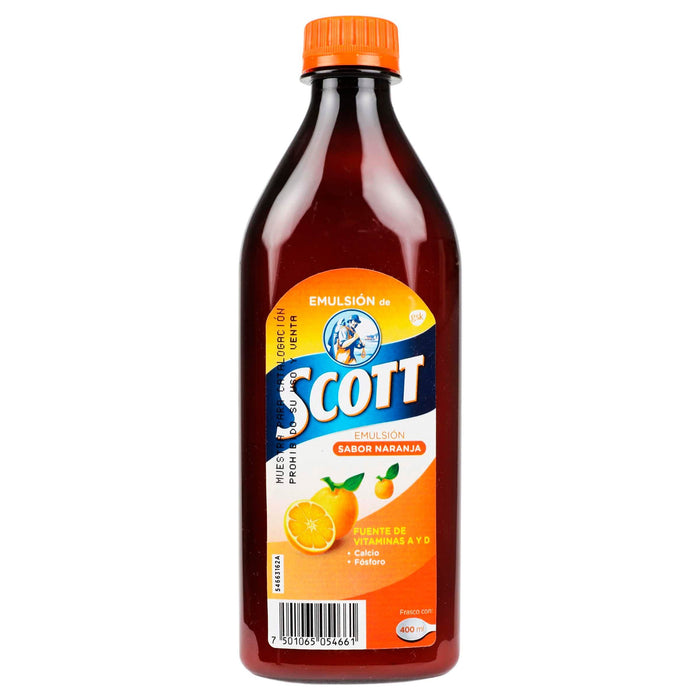 Emulsion Scoott Frasco 400Ml Naranja (Vitaminas/Minerales) - WeCare Pharma