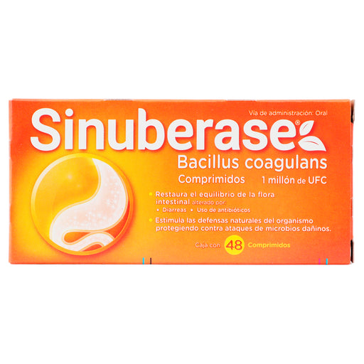 Sinuberase 1Mill Ufc Con 48 Comprimidos (Bacillus Clausii) 1 - 7501159580014