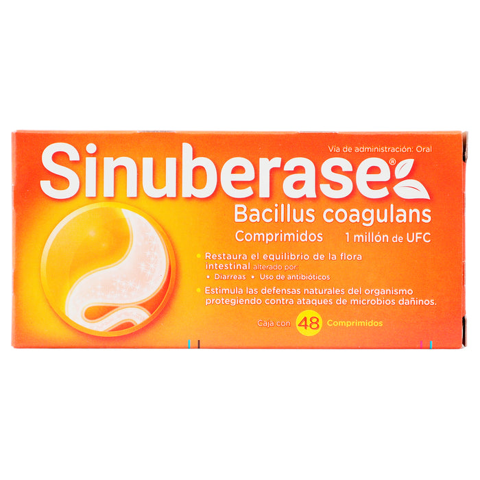 Sinuberase 1Mill Ufc Con 48 Comprimidos (Bacillus Clausii) 1 - 7501159580014