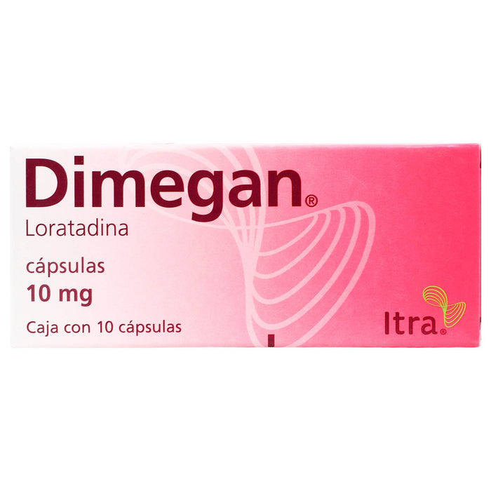 Dimegan 10Mg Con 10 Capsulas (Loratadina) - WeCare Pharma