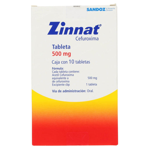 Zinnat 500Mg Con 10 Tabletas (Cefuroxima) - WeCare Pharma