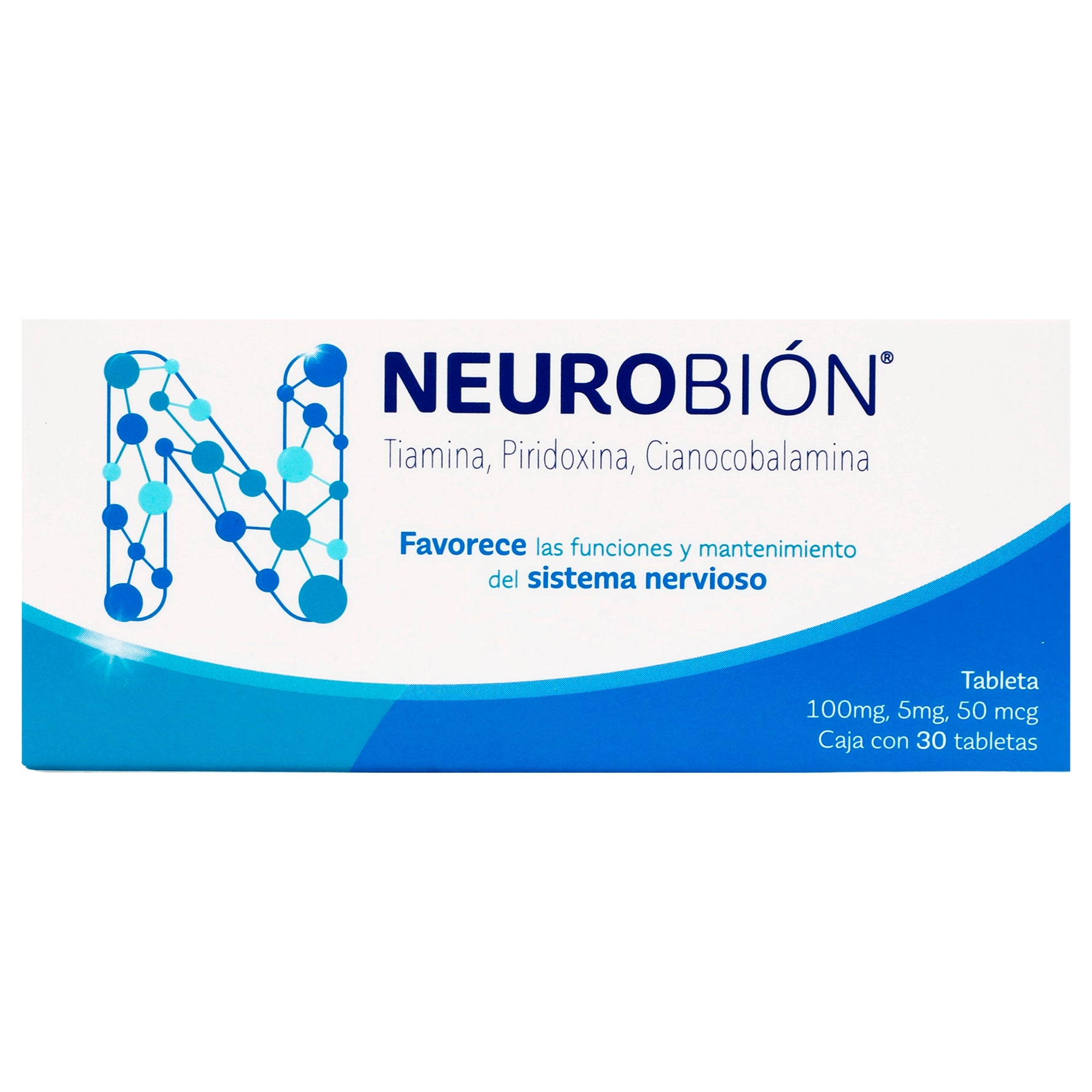 Neurobion Con 30 Tabletas (Tiamina/Piridoxina/Cianocobalamina) 1 - 7501298221397