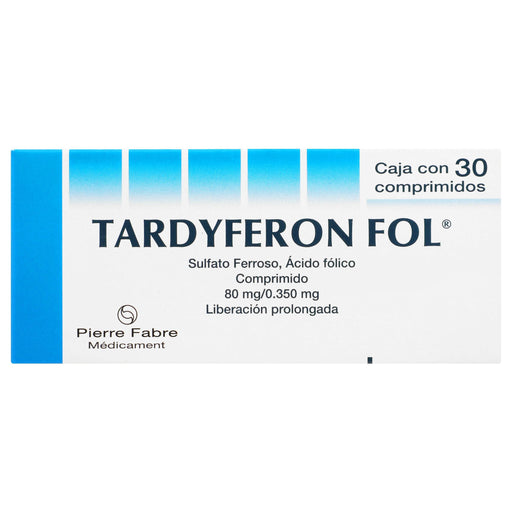 Tardyferon Fol 80Mg/0.35Mg Con 30 Comprimidos (Sulfato Ferroso/Acido Folico) - WeCare Pharma