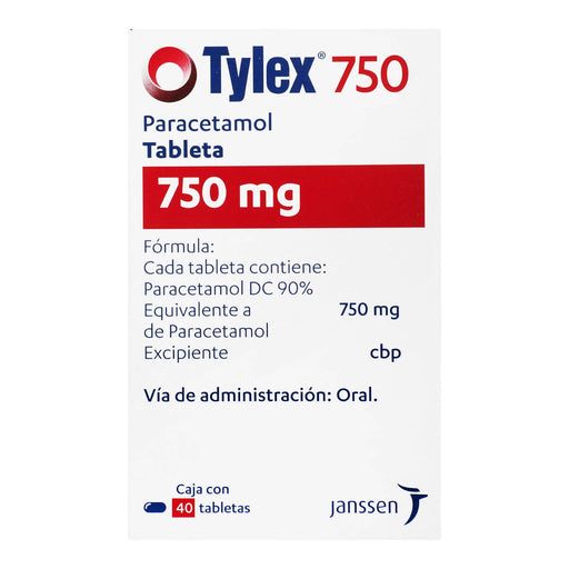 Tylex 750Mg Con 40 Tabletas (Paracetamol) - WeCare Pharma