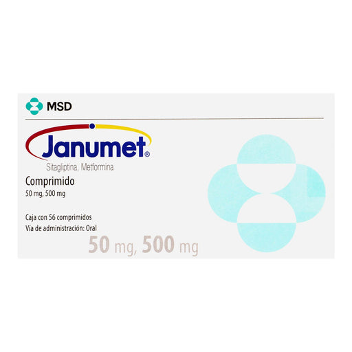 Janumet 50Mg/500Mg Con 56 Tabletas (Sitagliptina/Metformina) - WeCare Pharma