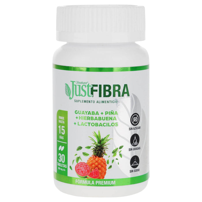 Just Fibra Guayaba + Piña + Hierbabuena + Lactobacilos Tabletas Con 30 - WeCare Pharma