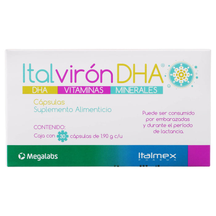 Italviron Dha 190G Con 30 Capsulas (Dha/Vitaminas/Minerales) - WeCare Pharma