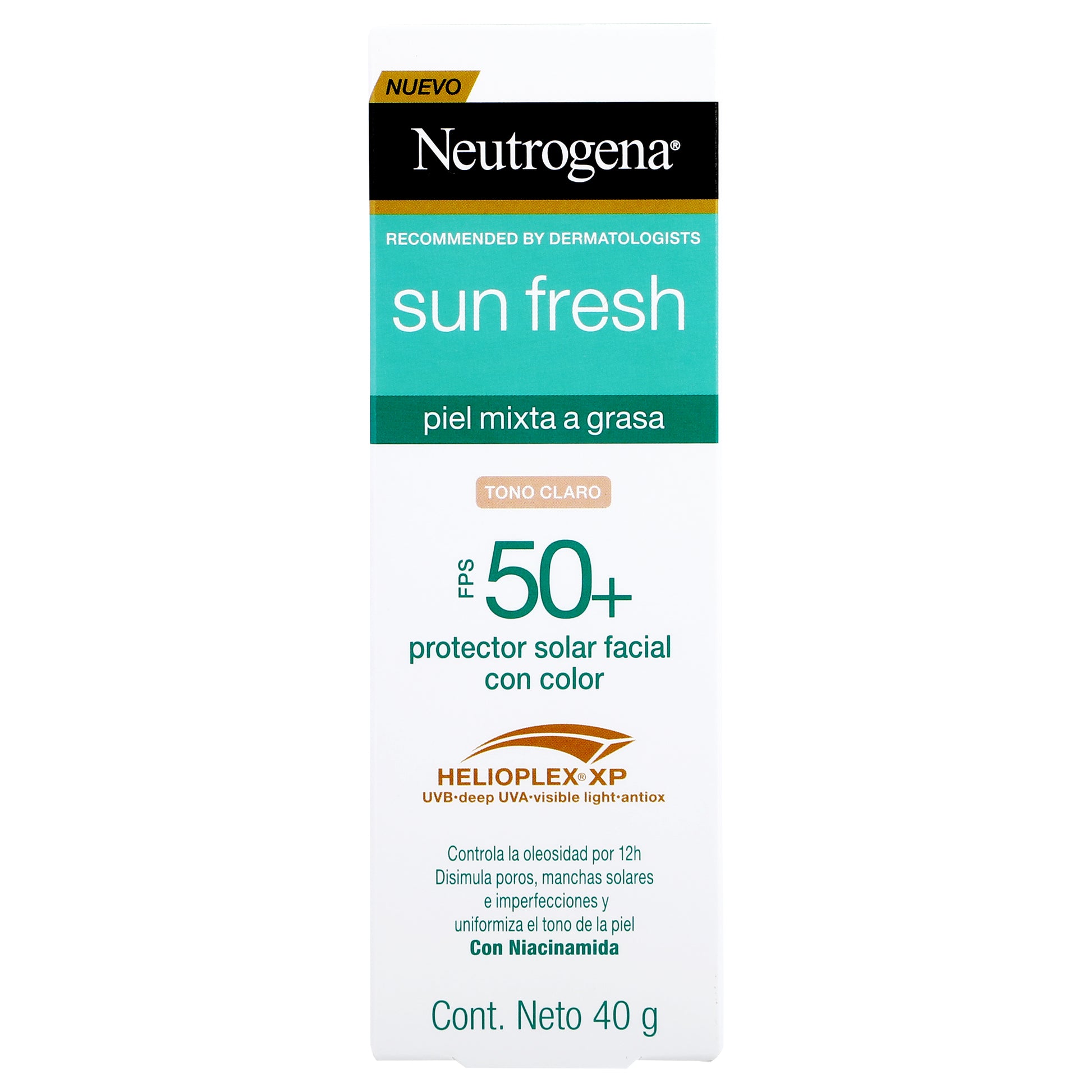 Neutrogena Bloqueador Sun Fresh Fps50+ 40G Tono Light 1 - 7891010253202