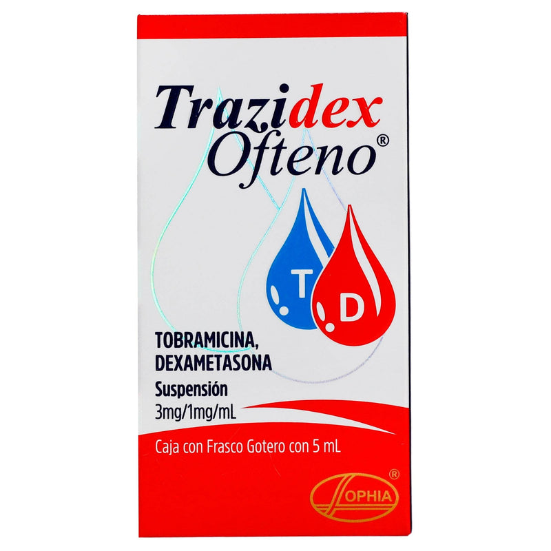 Trazidex Ofteno Gotas 3Mg/1Mg 5Ml (Tobramicina/Dexametasona) - WeCare Pharma