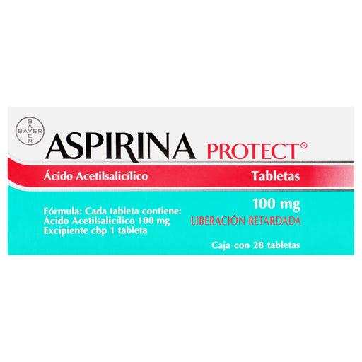 Aspirina Protect 100Mg Con 28 Tabletas (Acido Acetilsalicilico) 1 - 7501318612655