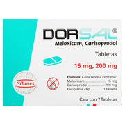 Dorsal 15Mg/200Mg Con 7 Tabletas (Meloxicam/Carisoprodol) - WeCare Pharma