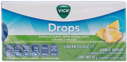 Vick Drops Pastillas 2G Con 20 Limon - WeCare Pharma