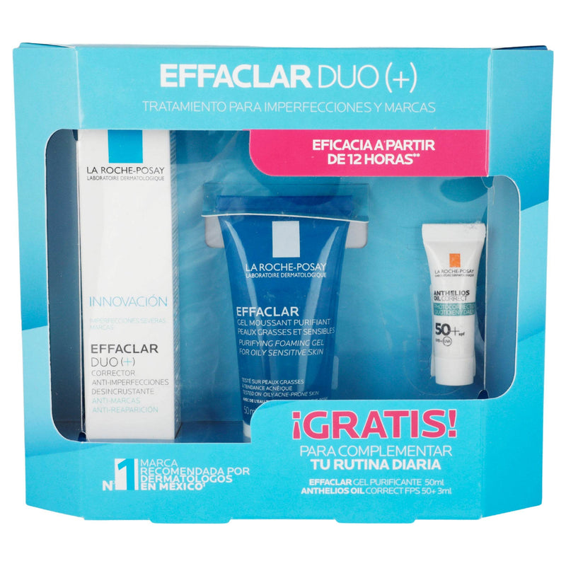 La Roche-P Kit Effaclar Duo 40Ml+Effaclar Gel 50Ml+Anthelios Correct 3Ml - WeCare Pharma