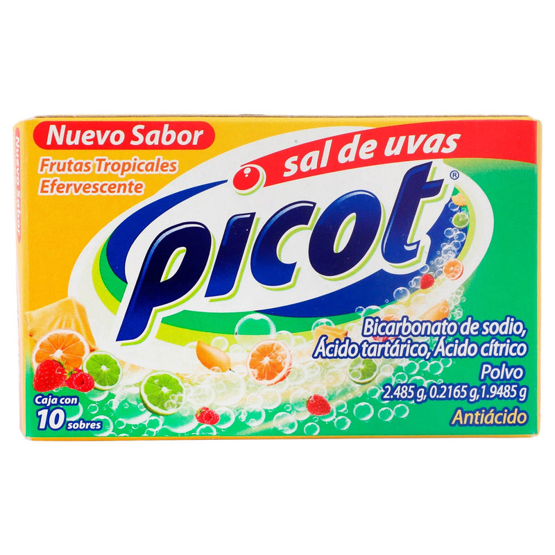 Sal De Uvas Picot Con 10 Sobres Frutas Tropic (Bicarbonato/Ac Tartarico/Ac Citrico) - WeCare Pharma