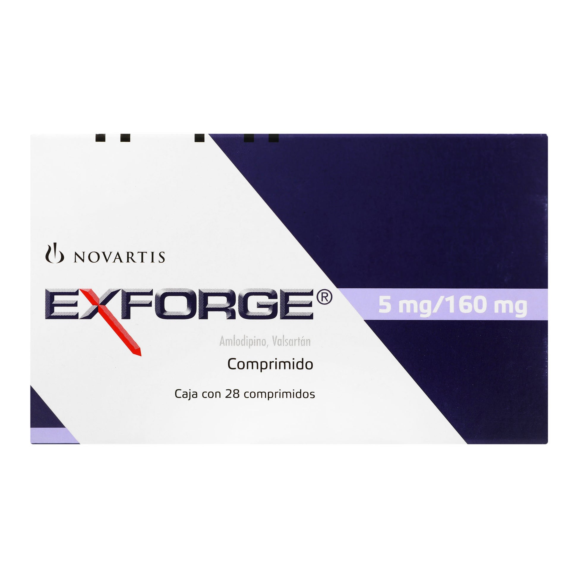 Exforge 5Mg/160Mg Con 28 Comprimidos (Amlodipino/Valsartan) 1 - 7501094916671