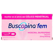 Buscapina Fem 20Mg/400Mg Con 10 Tabletas (Hioscina/Ibuprofeno) - WeCare Pharma