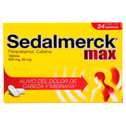 Sedalmerck Max 650Mg/65Mg Con 24 Tabletas (Paracetamol/Cafeina) - WeCare Pharma