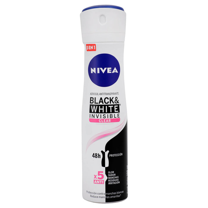 Desodorante Nivea Black & White Invisible Clear Con 150Ml - WeCare Pharma