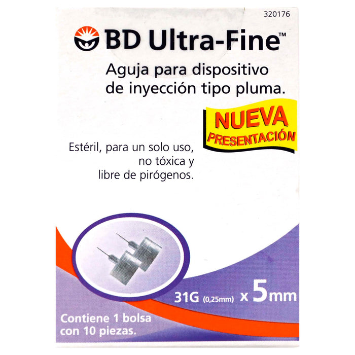 Aguja Para Pluma Bd 31Gx5Mm Con 10 - WeCare Pharma