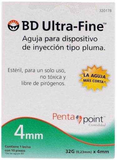 Aguja Para Pluma Bd 32Gx4Mm Con 10 - WeCare Pharma