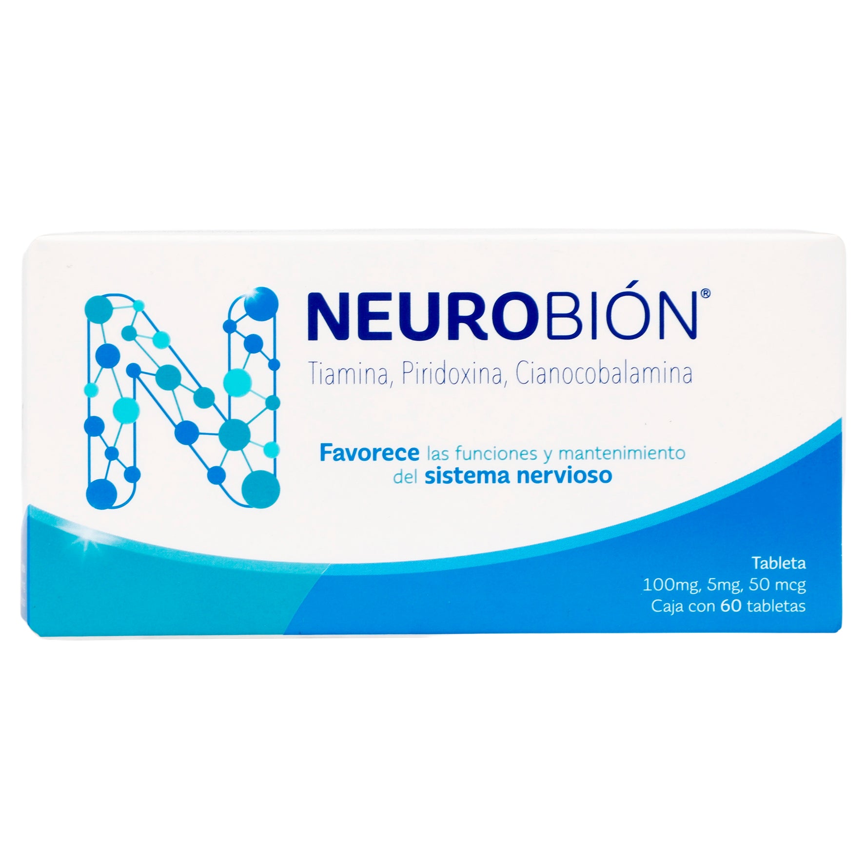 Neurobion Con 60 Tabletas (Tiamina/Piridoxina/Cianocobalamina) 1 - 7501298265100